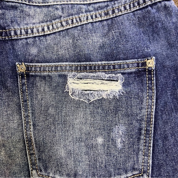 SOLD -- Free People Shorts Lace Trim High Rise Denim Cotton Distressed - Picture 7 of 9